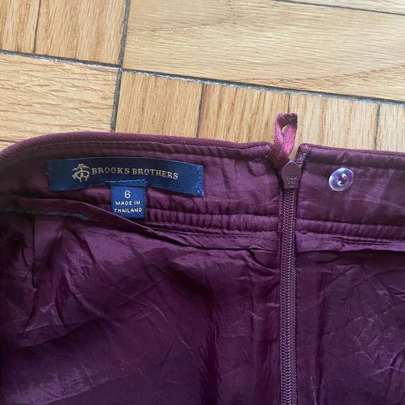 Brooks Brothers Wool Blend Lined Garnet Mini Skirt - Picture 5 of 5